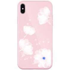 Nillkin Tempered Plaid Apple iPhone Xs Szilikon Hátlap Tok - Rózsaszín (29130)