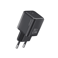USAMS US-CC183 X-Ron Series USB-C Hálózati töltő - Fekete (20W) (USA001279)