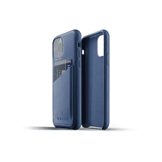 Mujjo Full Leather Wallet Apple iPhone 11 Pro Bőrtok - Kék (CL002BL)