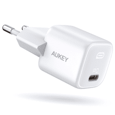 Aukey PA-B1-WT Hálózati USB-C töltő - Fehér (20W) (PA-B1-WT)