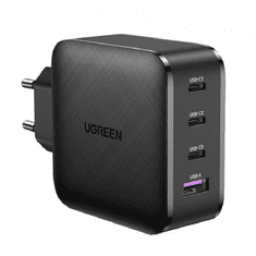 Ugreen 3x USB-C/USB-A Hálózati töltő - Fekete (65W) (70774B)