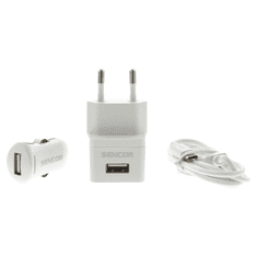 SENCOR SCO 515-000WH Micro-USB / USB-A Hálózati + Autós töltő szett - Fehér (5V / 1A) (SCO 515-000WH)