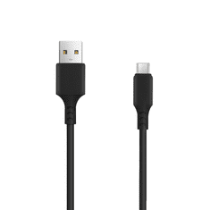 setty. 1x USB 1A + microUSB kábel - Fekete (GSM108849)