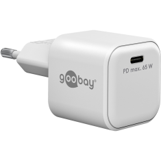 Goobay 65370 Nano USB-C Hálózati töltő - Fehér (65W) (65370)
