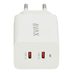 CH900W Prime GaN 2x USB Type-C Hálózati töltő - Fehér (47W) (CH900W)