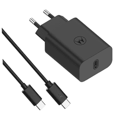 MOTOROLA TurboPower 30 USB Type-C Hálózati Töltő - Fekete (30W) (SJMC302)