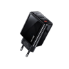 T40 Hálózati USB-A + USB-C töltő - Fekete (20W) (USA000902)