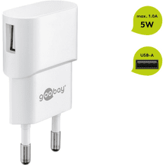 Goobay 44948 Hálózati USB-A töltő - Fehér (5W) (44948)