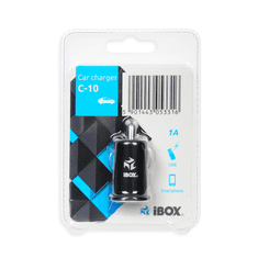 iBOX C-10 Autós USB töltő 1A Fekete (ICC10B)