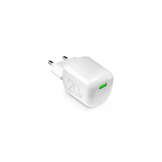 SBS Puro GaN USB-C Hálózati töltő - Fehér (20W) (PUFCMTCUSBC20WGWHI)