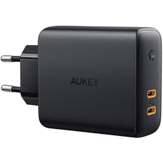 Aukey Duo Hálózati 2xUSB-C töltő (63W) (PA-D5)