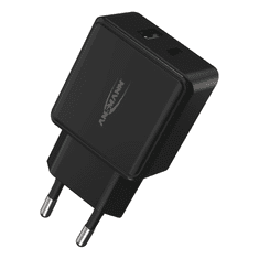 Ansmann HC218PD Hálózati USB-C / USB-A töltő - Fekete (20W) (1001-0109)