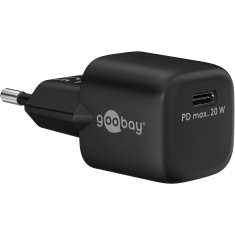 Goobay 65403 USB Type-C GaN Hálózati töltő - Fekete (20W) (65403)