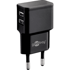 Goobay 44951 Hálózati USB-A töltő - Fekete (5V / 2.4A) (44951)