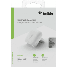 Belkin WCA003VFWH USB-C Hálózati töltő - Fehér (20W) (WCA003VFWH)