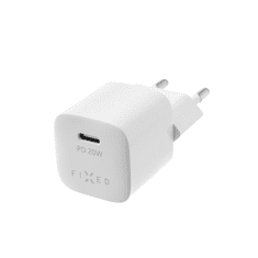 FIXED Mini Travel Charger USB-C Hálózati töltő - Fehér (20W) (FIXC20M-C-WH)