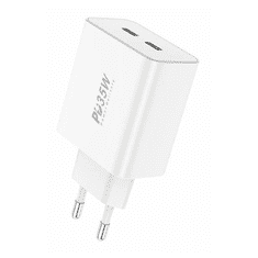 Foneng EU50 2x USB-C Hálózati töltő - Fehér (35W) (EU50)