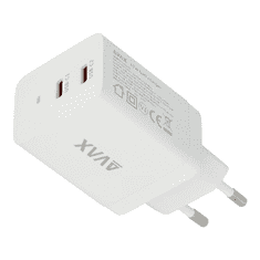 CH901W PRIME 67W GaN 2x USB-C Hálózati töltő - Fehér (5V / 3A) (CH901W)