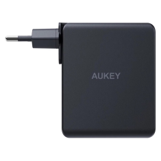 Aukey PA-B7O 2x USB-C / USB-A Hálózati utazótöltő - Fekete (140W) (PA-B7O)