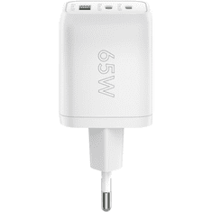 Goobay 64754 2x USB-C / USB-A Hálózati töltő - Fehér (65W) (64754)