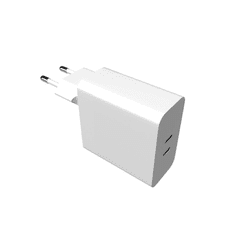 FIXED 2x USB-C Hálózati töltő - Fehér (65W) (FIXC65-2C-WH)