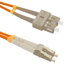 Qoltec 54042 LC/UPC - SC/UPC Optikai Duplex kábel 5m - Narancssárga (54042)