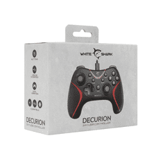 White Shark Decurion Gamepad - Fekete/Piros (PC/PS3/Android) (DECURION)