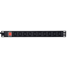 Gembird EG-PDU-10C132C19 Rackbeépíthető elosztó 10 aljzatos 2m - Fekete (EG-PDU-10C132C19)