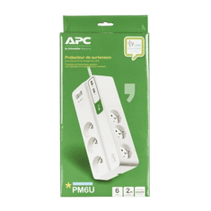 APC PM6U-FR túlfeszültségvédő Fehér 6 AC kimenet(ek) 230 V 2 M (PM6U-FR)