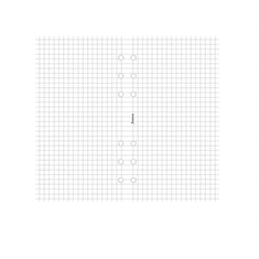 Filofax 95 x 171mm Kalendárium betét kockás - Fehér (20 lap) (FX-132905)