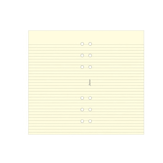 Filofax 95 x 171mm Kalendárium betét vonalas - Krém (30 lap) (FX-133053)
