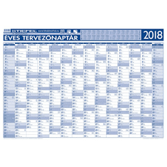 Stiefel 2018 évi Tervező naptár fémléces 70x100cm (2018-100FLF)