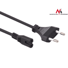 Maclean MCTV-810 2 tűs EU tápkábel 3m - Fekete (MCTV-810)
