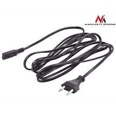 Maclean MCTV-810 2 tűs EU tápkábel 3m - Fekete (MCTV-810)