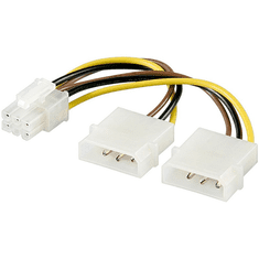 Akyga Power cable 2xMolex/PCI-Express-6pin AK-CA-13 15cm (AK-CA-13)