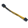 AK-CB051 PCIe 6pin - ATX12V 8pin adapter kábel 15cm (AK-CB051)