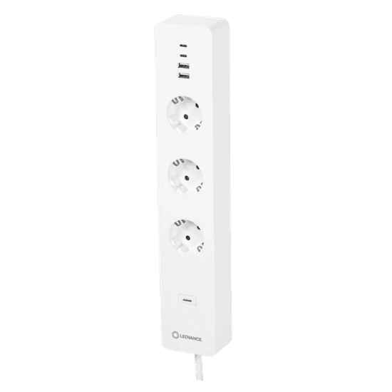 LEDVANCE Smart+ WiFi 230V Túlfeszültség védő elosztó 3 aljzatos 1.5m - Fehér (4058075594784)