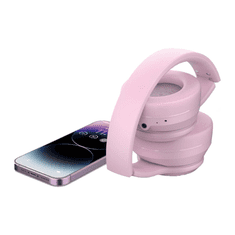 Devia Wireless Bluetooth sztereó fejhallgató beépített mikrofonnal - Kintone Series Wireless Headphones V2 - rózsaszín (ST383533)