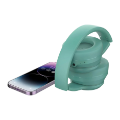 Devia Wireless Bluetooth sztereó fejhallgató beépített mikrofonnal - Kintone Series Wireless Headphones V2 - zöld (ST383557)
