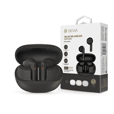 Devia TWS Bluetooth sztereó headset v5.3 + töltőtok - TWS-M7 ENC Wireless Earphone with Charging Case - fekete (ST399336)