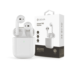 Devia TWS Bluetooth sztereó headset v5.3 + töltőtok - Devia Airbuds-TWS Wireless Earphone with Charging Case - fehér