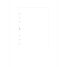 Filofax 95 x 171mm Kalendárium betét sima - Fehér (30 lap) (FX-132405)