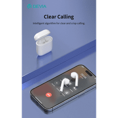 Devia TWS Bluetooth sztereó headset v5.3 + töltőtok - Devia Airbuds-TWS Wireless Earphone with Charging Case - fehér