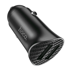 Hoco 2xUSB szivargyújtó töltő adapter - Z39 Dual Port QC3.0 Quick Car Charger - 18W - fekete (HOC0202)