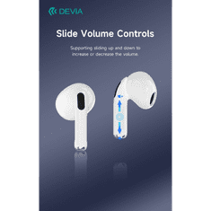 Devia TWS Bluetooth sztereó headset v5.3 + töltőtok - Devia Airbuds Pods3 TWS Wireless Earphone with Charging Case - fehér