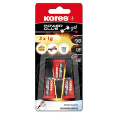 KORES Power Glue Gel Univerzális Pillanatragasztó gél 3x1 g (26342/2634001)