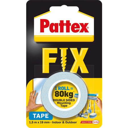 Henkel "Pattex Fix 80 kg" Ragasztószalag kétoldalas 19 mm - Kék (1.5m) (1684211)