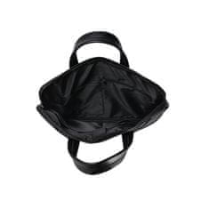 TKG Laptop táska - UNIQ - 15,6"-os fekete bőr laptop táska