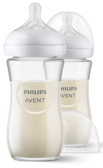 Philips Avent Natural Response üveg cumisüveg 240 ml, 1hó+, 2 db