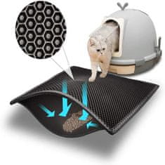 Petallure Vízálló macskaalom szőnyeg fogantyúval – szennyeződésmentes tisztítás, csúszásmentes felület, méhsejt, kétrétegű